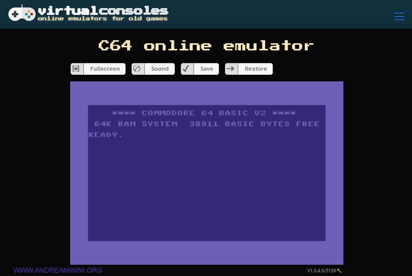 l'emulatore online di Virtual Console