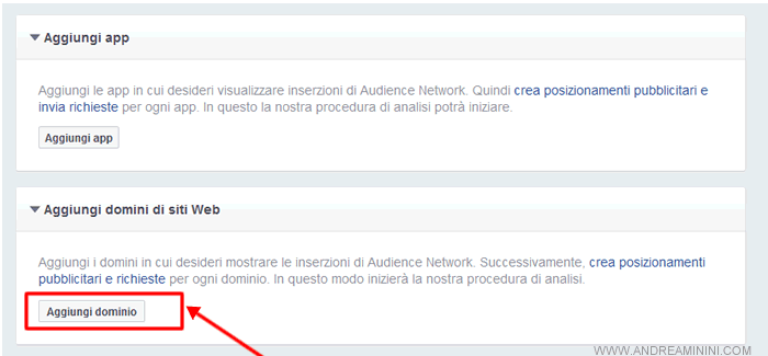 cliccare su Aggiungi dominio