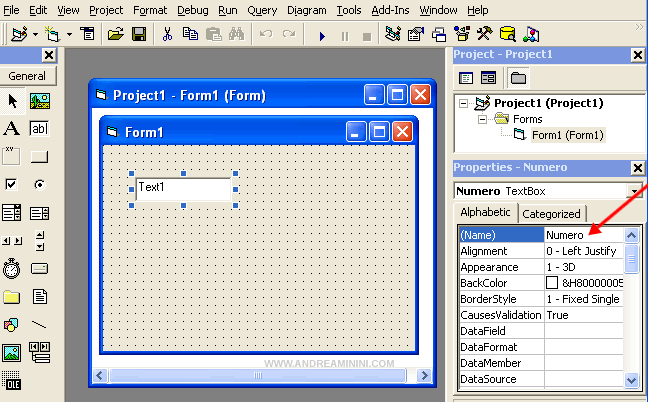 cambio il nome alla textbox