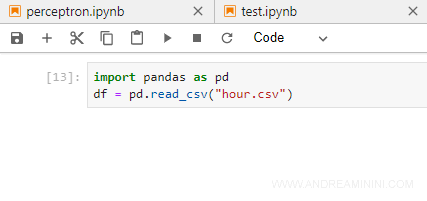 carico la libreria pandas e il dataset in memoria