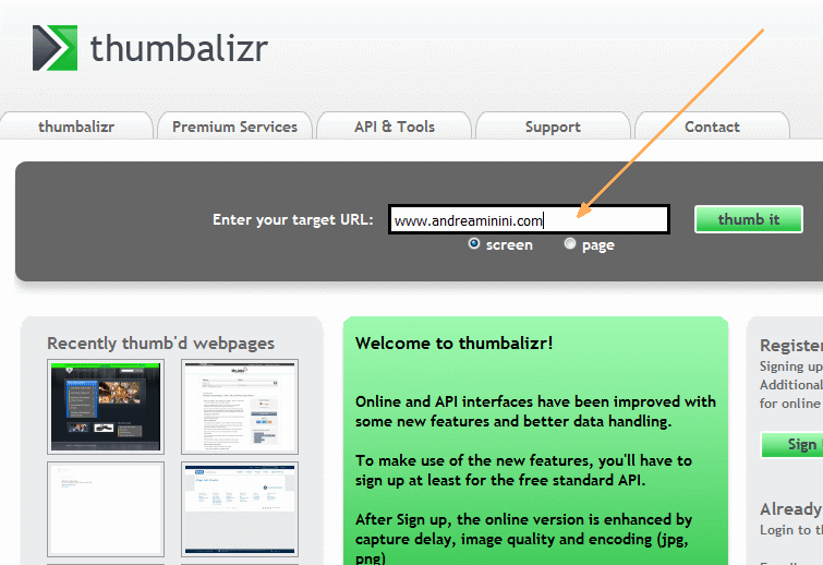 come creare una thumbnail con Thumbalizr