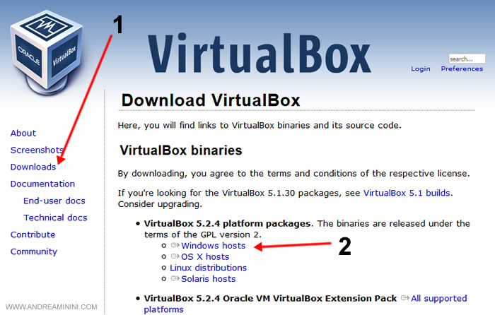 come scaricare Virtual Box