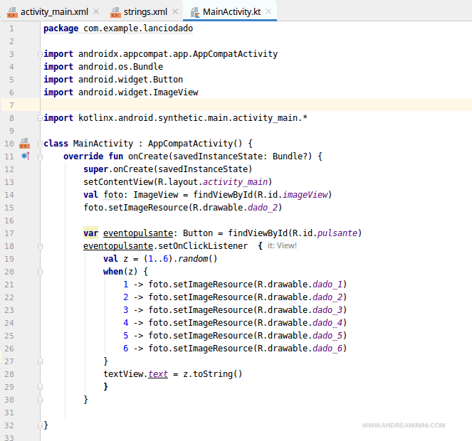 il programma in Kotlin