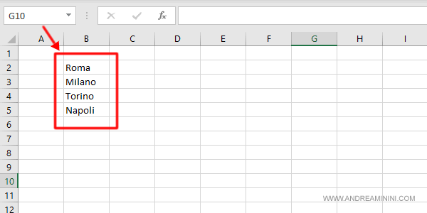 digito le voci del menu 
