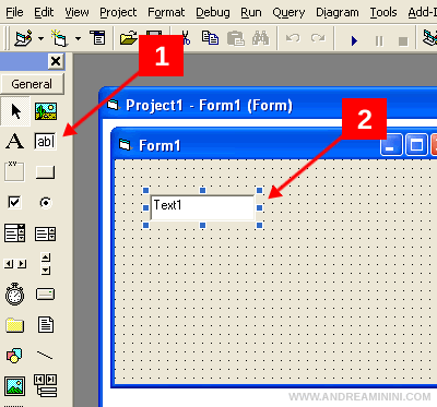 Aggiungo una textbox alla form