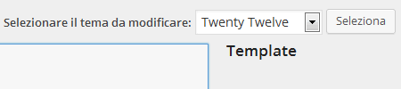 selezionare il tema da modificare su Wordpress
