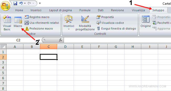 come eseguire una macro