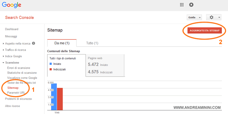 come inserire una sitemap su Google