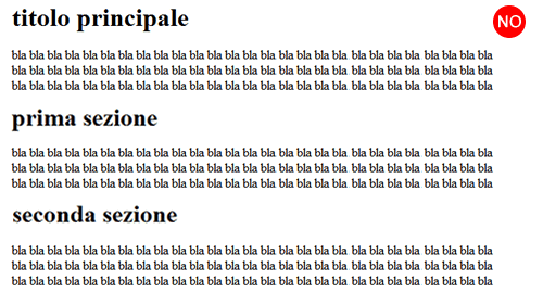 un modo sbagliato di inserire gli header