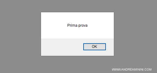un esempio di pop up