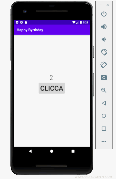l'app visualizza il numero random