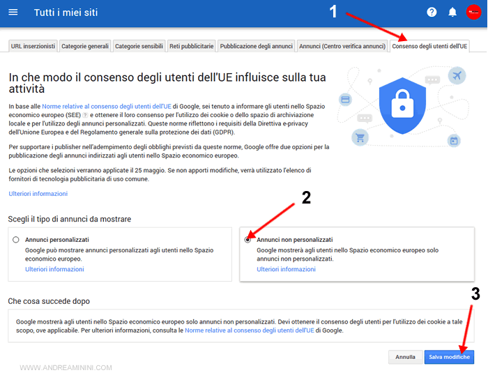 la scelta degli annunci pubblicitari