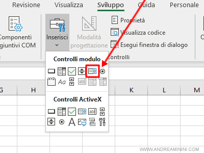 come inserire una casella di riepilogo