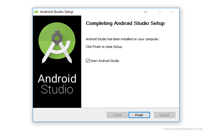 cliccare su Finish