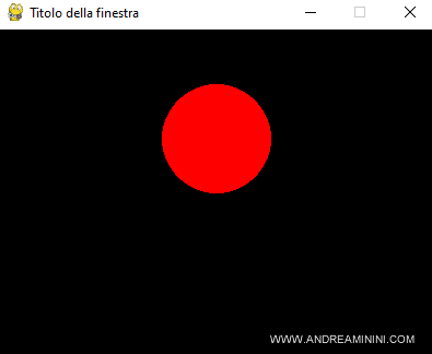 lo script disegna un cerchio rosso pieno