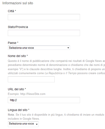 INFORMAZIONI SU SITO WEB