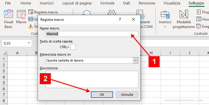 come salvare una macro excel