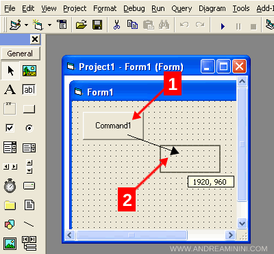 come spostare un pulsante nella form di VB6