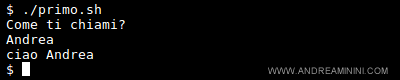 l'esecuzione dello script