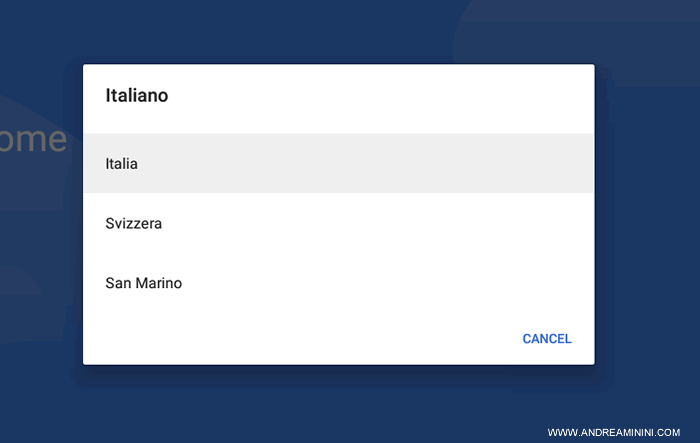 seleziono Italia