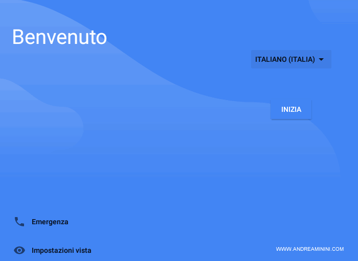 clicco su Inizia