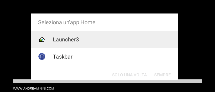 scegli il launcher