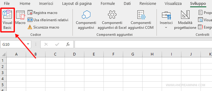 come vedere il codice delle macro sul foglio di calcolo