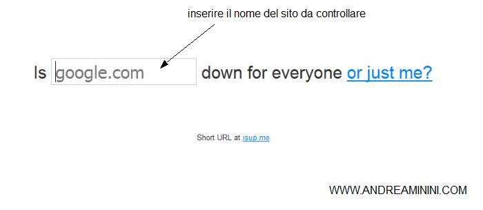 digito il nome del sito nel campo di ricerca