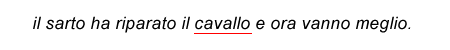 esempio di frase da interpretare