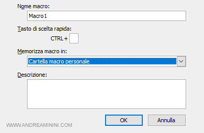 la cartella macro personale
