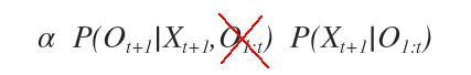 si elimina la variabile per la proprietà della prova di Markov