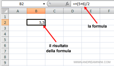 un esempio di formula