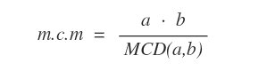 la formula del minimo comune multiplo