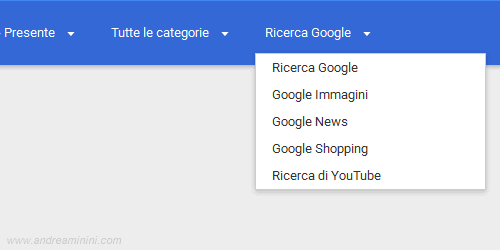 la ricerca delle news e su youtube