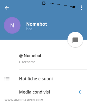modificare le impostazioni del bot