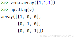 diag(v)