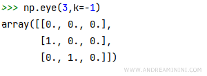np.eye(3,k=-1)