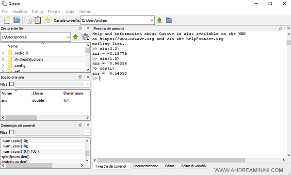 l'interfaccia grafica del software (GUI)