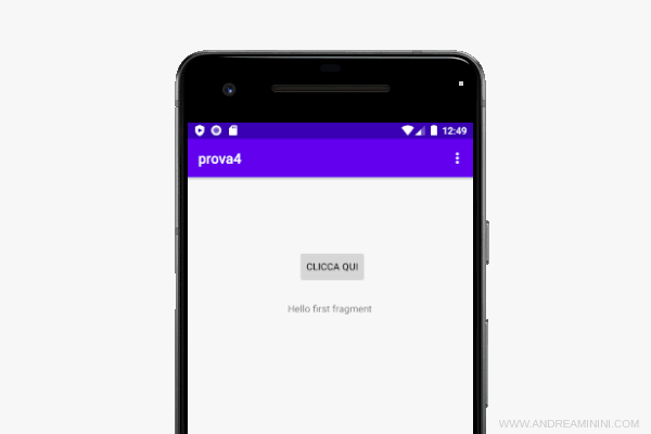 il pulsante nell'app
