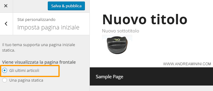 selezionare ultimi articoli